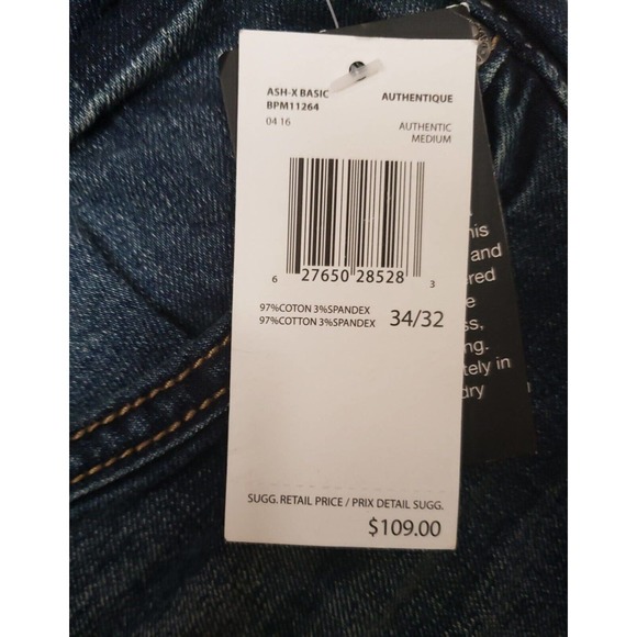 Buffalo by David Bitton Basic Ash-X skinny Stretch Denim Distressed Jeans 34×32 - Picture 6 of 7